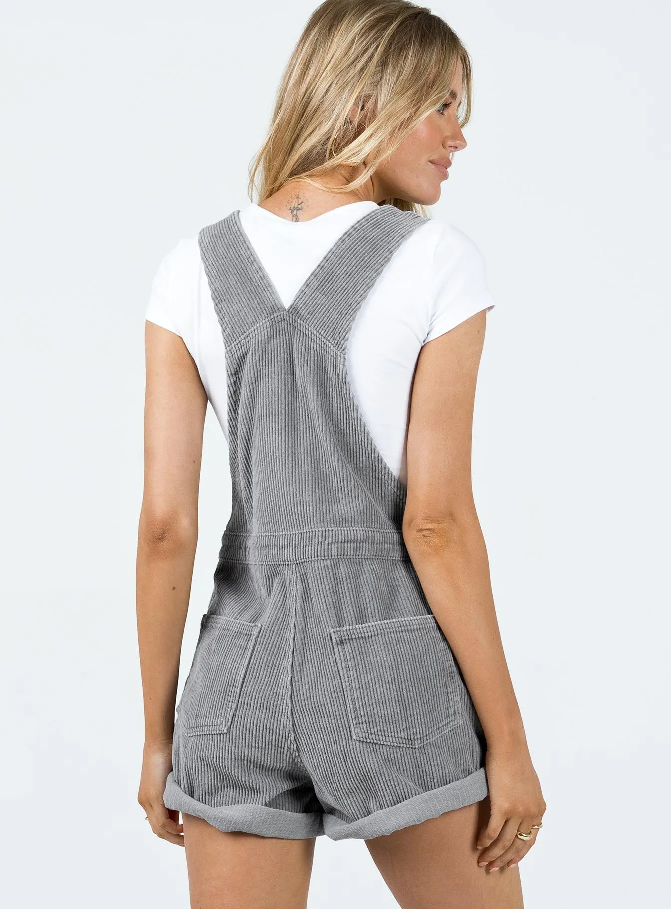 Kacey Short Overalls Grey Premium Kids Gym Holiday