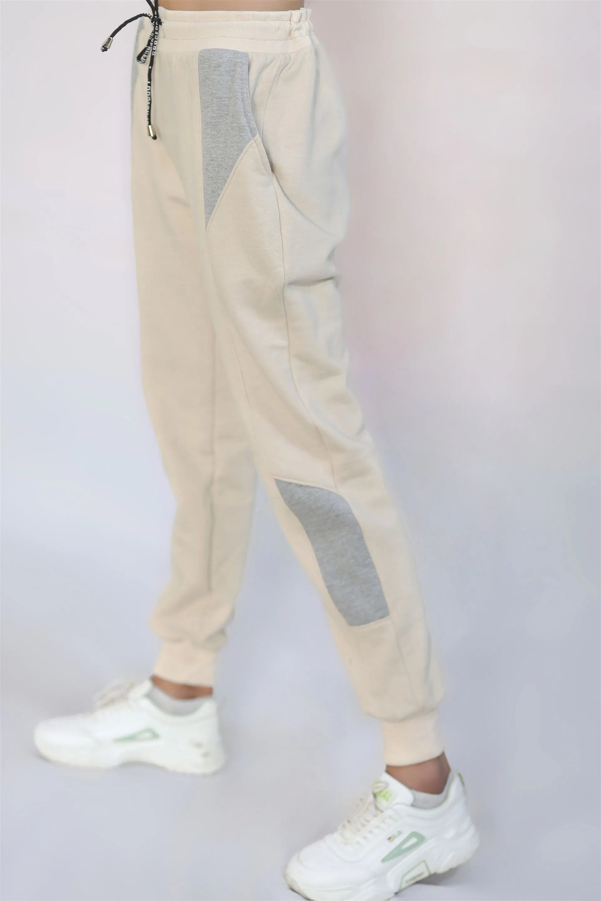 Day Ready Stretchable Comfort COTTON KNITTED TERRY TROUSER BEIGE