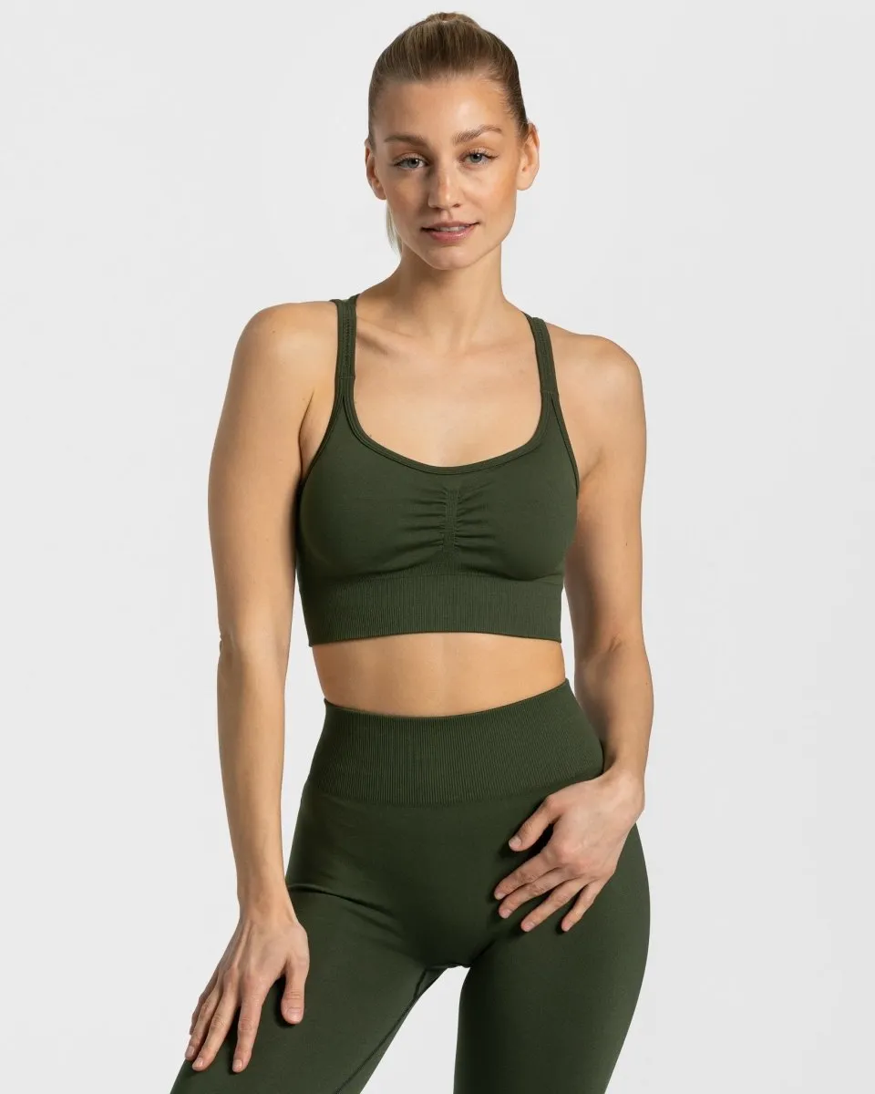 Timeless Scrunch Bh "Khaki" Supportive Fit Stretchy Material