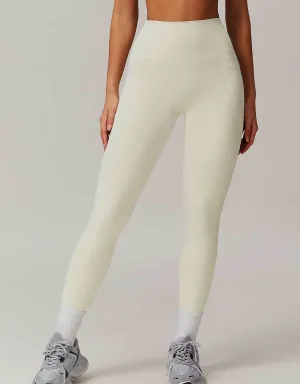 FadeResistantDye Solid High Waist Yoga Leggings with Pockets