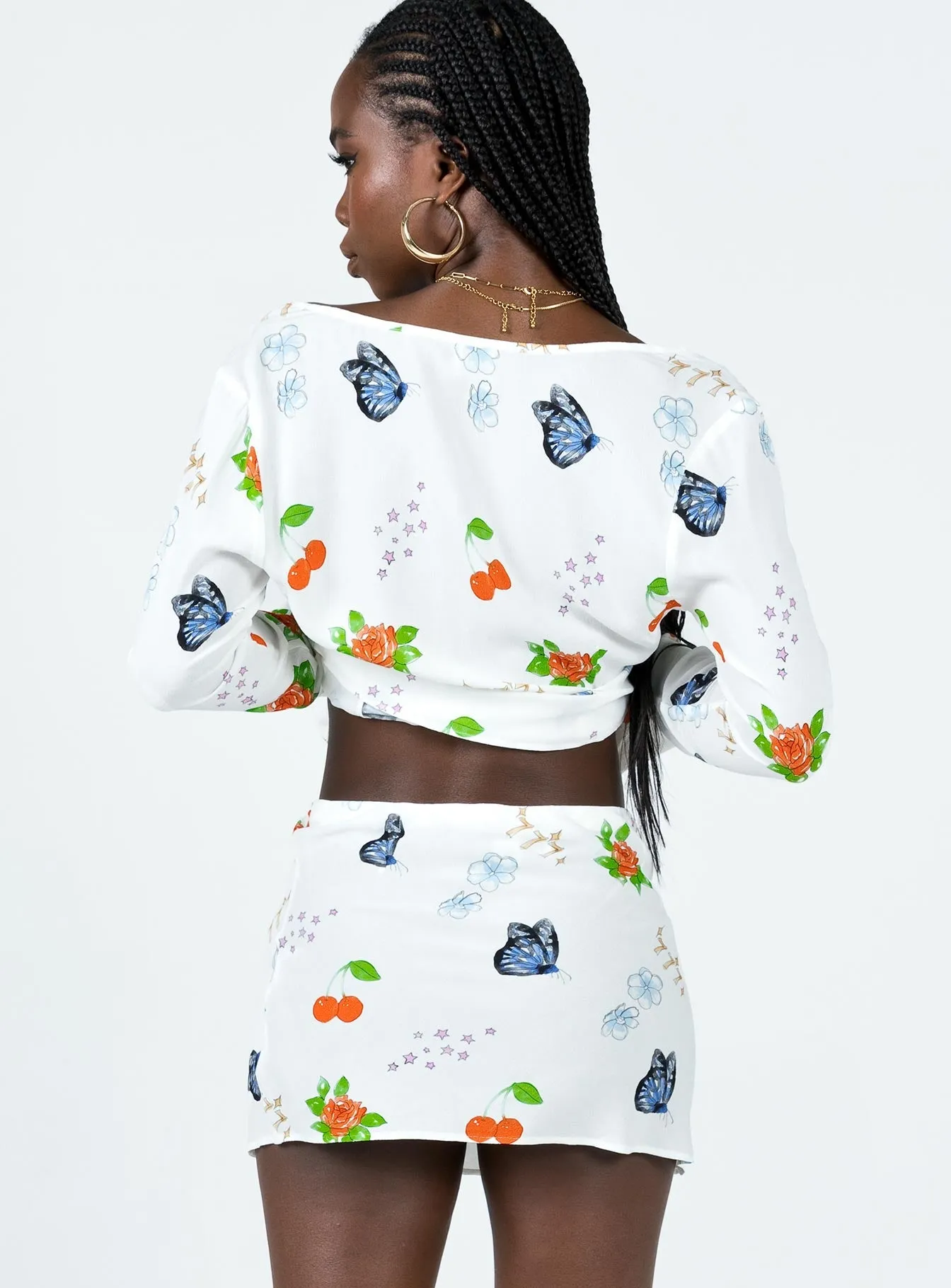 Drawn To You Mini Skirt Multi Anti Pilling Treatment Gentle Flow