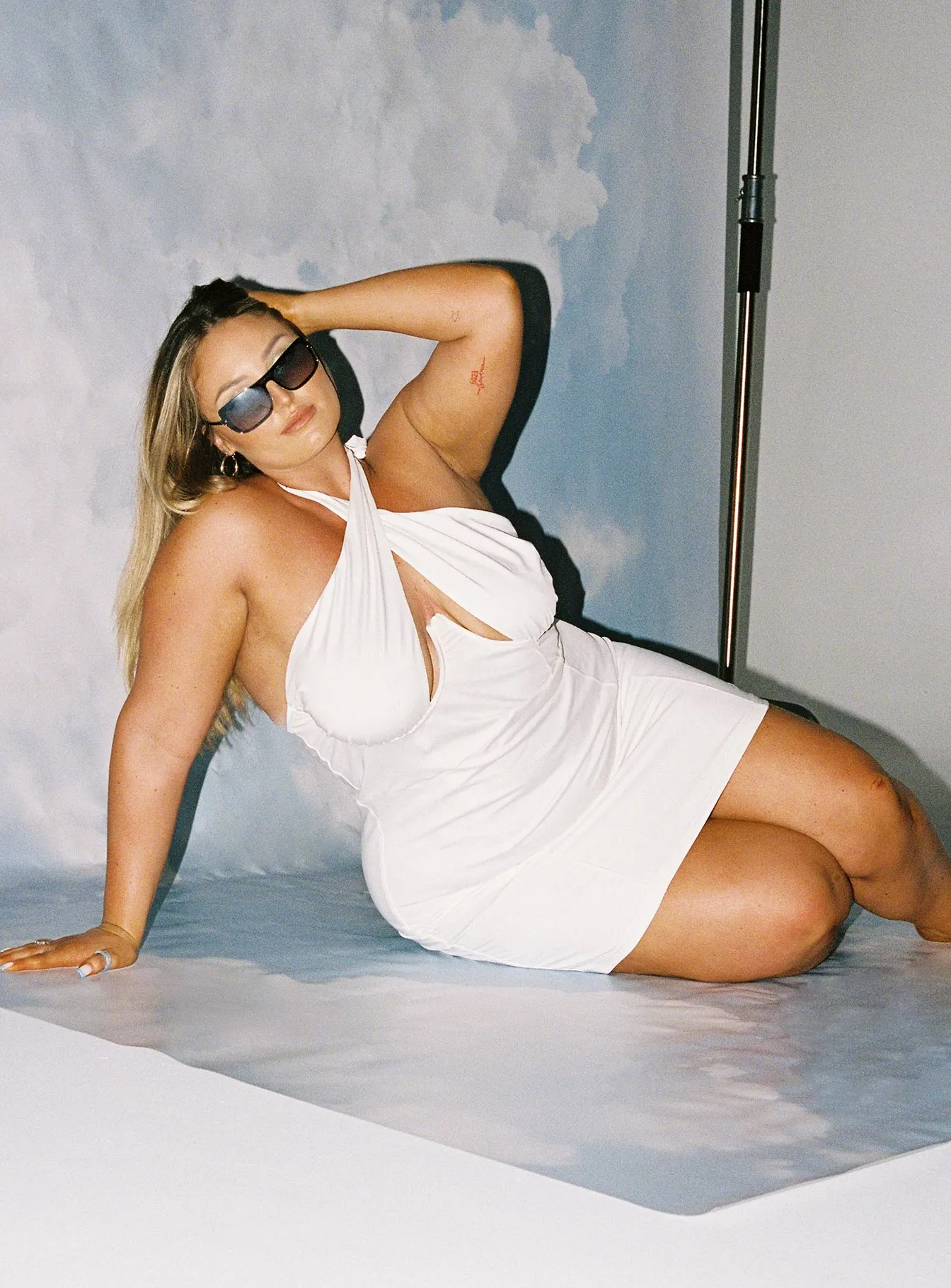 Boxy-Style Feel Good Mini Dress White Curve