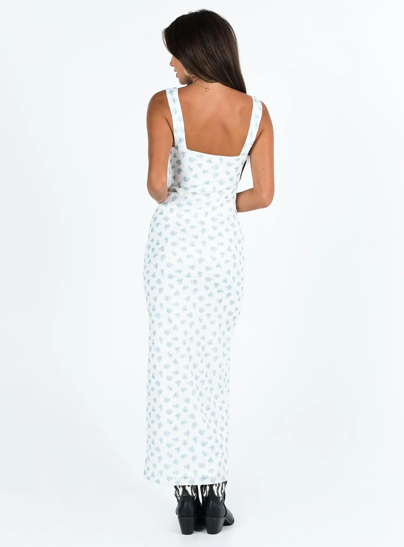 Gentle Motion Lupton Maxi Dress White / Blue Floral