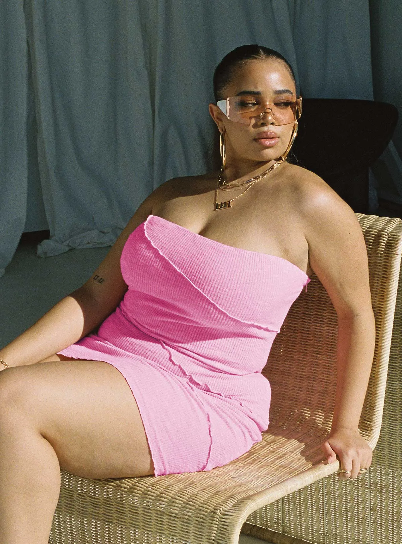 Comfortable Design Wear Oscar Mini Dress Pink Curve