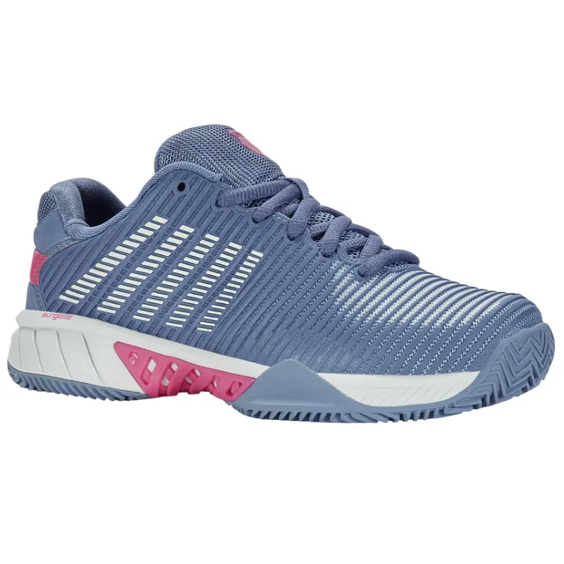Ankle Freedom K Swiss Hypercourt AC Express 2 Hardcourt Womens Tennis Shoes - Infinity / Blue Blush / Carmine Rose
