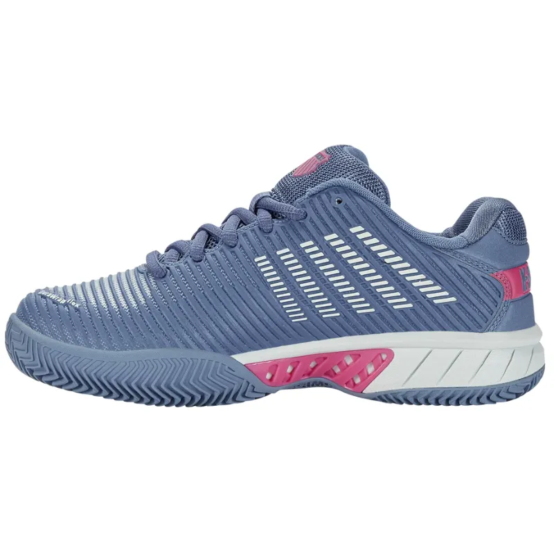 K Swiss Hypercourt AC Express 2 Hardcourt Womens Tennis Shoes - Infinity / Blue Blush / Carmine Rose Water resistant coating