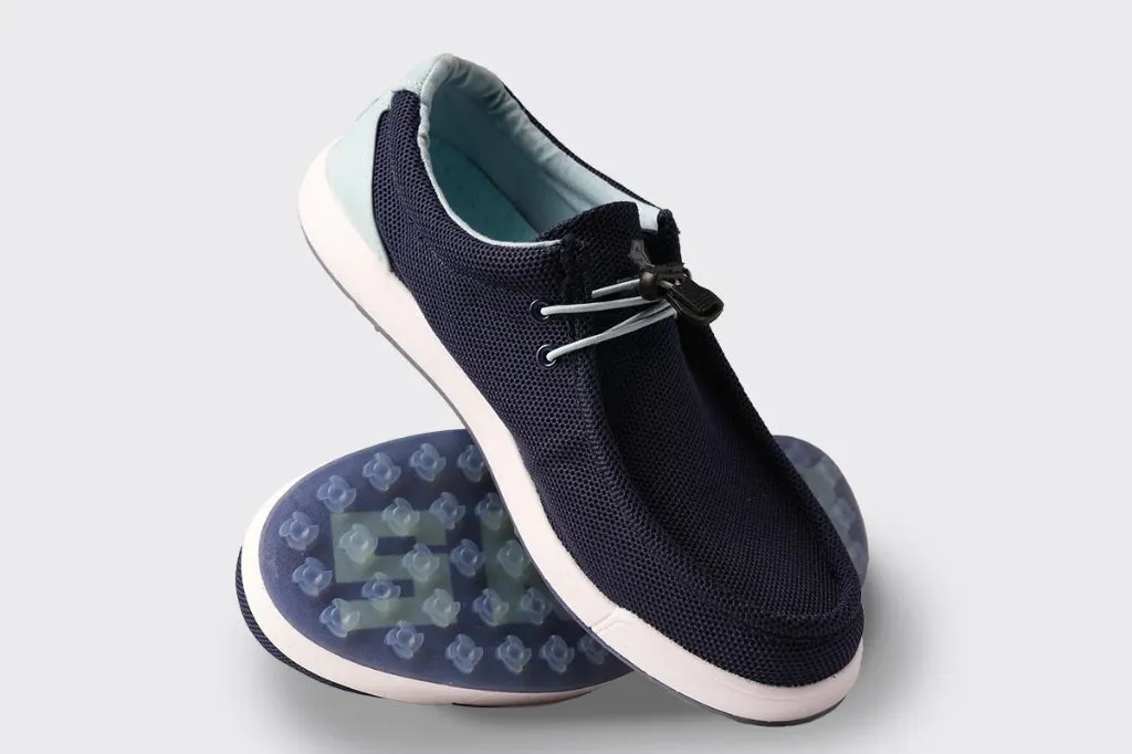 New Women's Skoni Golf Shoe - Navy No Tightness Game Flex