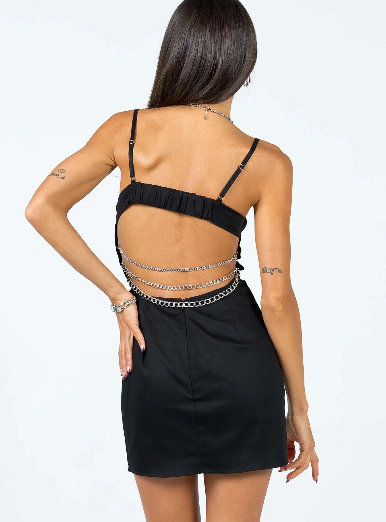 Bright Appeal All Inclusive VIP Chain Mini Dress Black