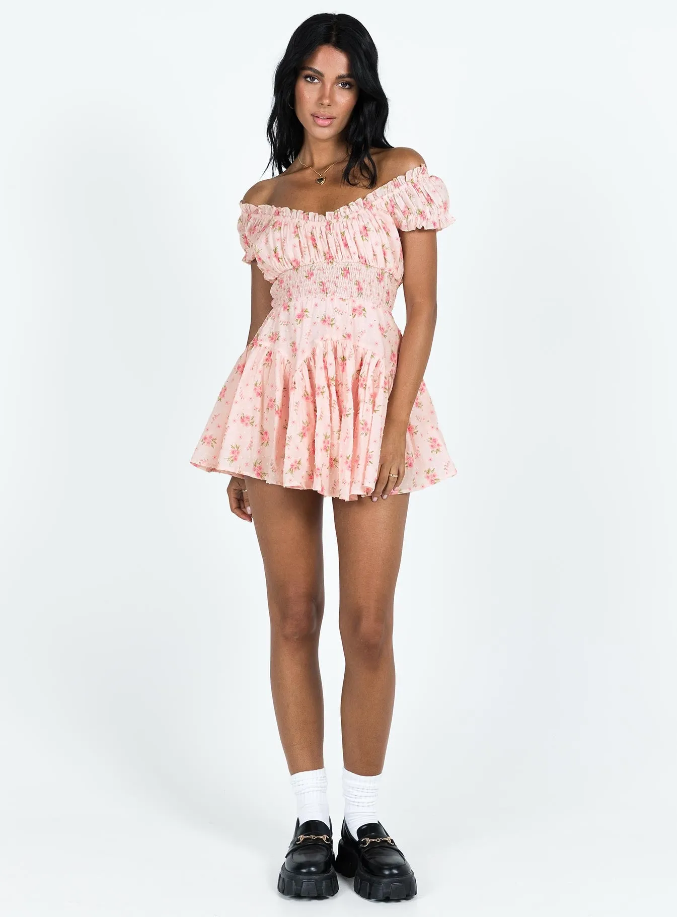 Anastasiya Mini Dress Pink Party Floral Summer Friendly