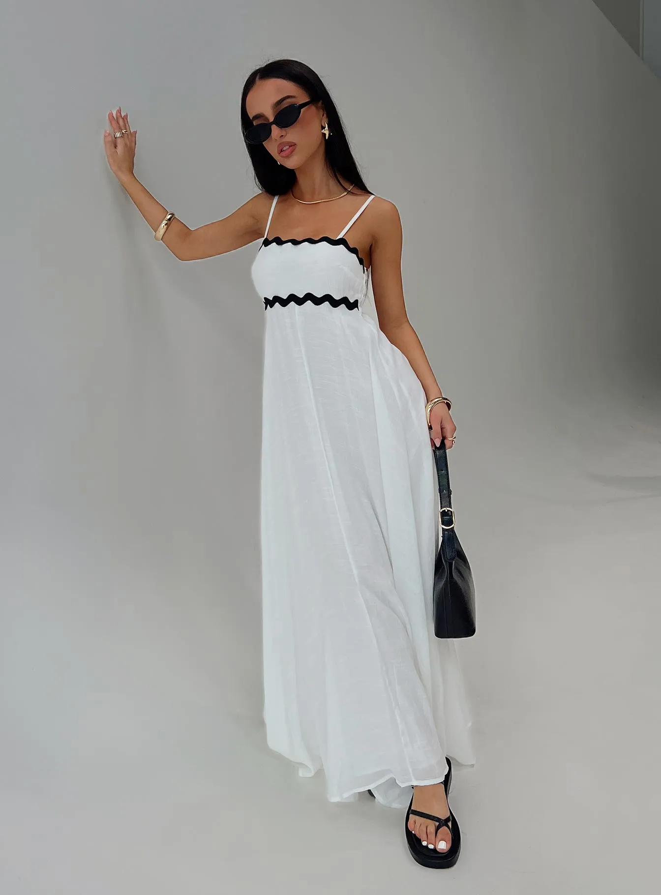 Croxetti Maxi Dress White Silky Touch
