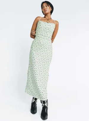 Malabar Maxi Dress Mint / Floral Chic and Elegant Style Moment