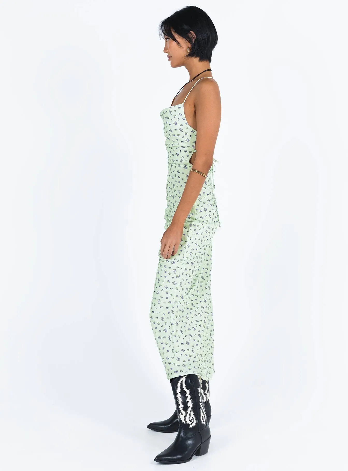 Understated Charm Malabar Maxi Dress Mint / Floral