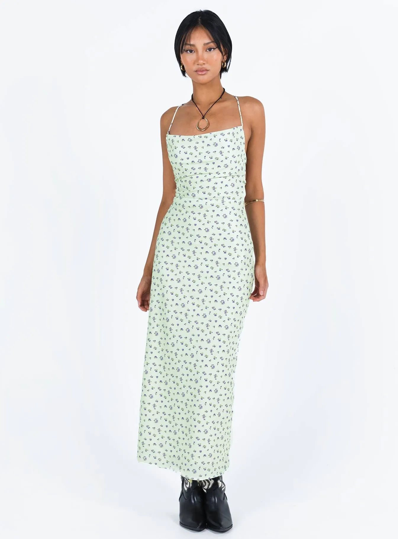 Comfortable and Chic Classic Grace Malabar Maxi Dress Mint / Floral