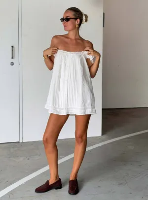 Summerland Broiderie Mini Dress White Workwear