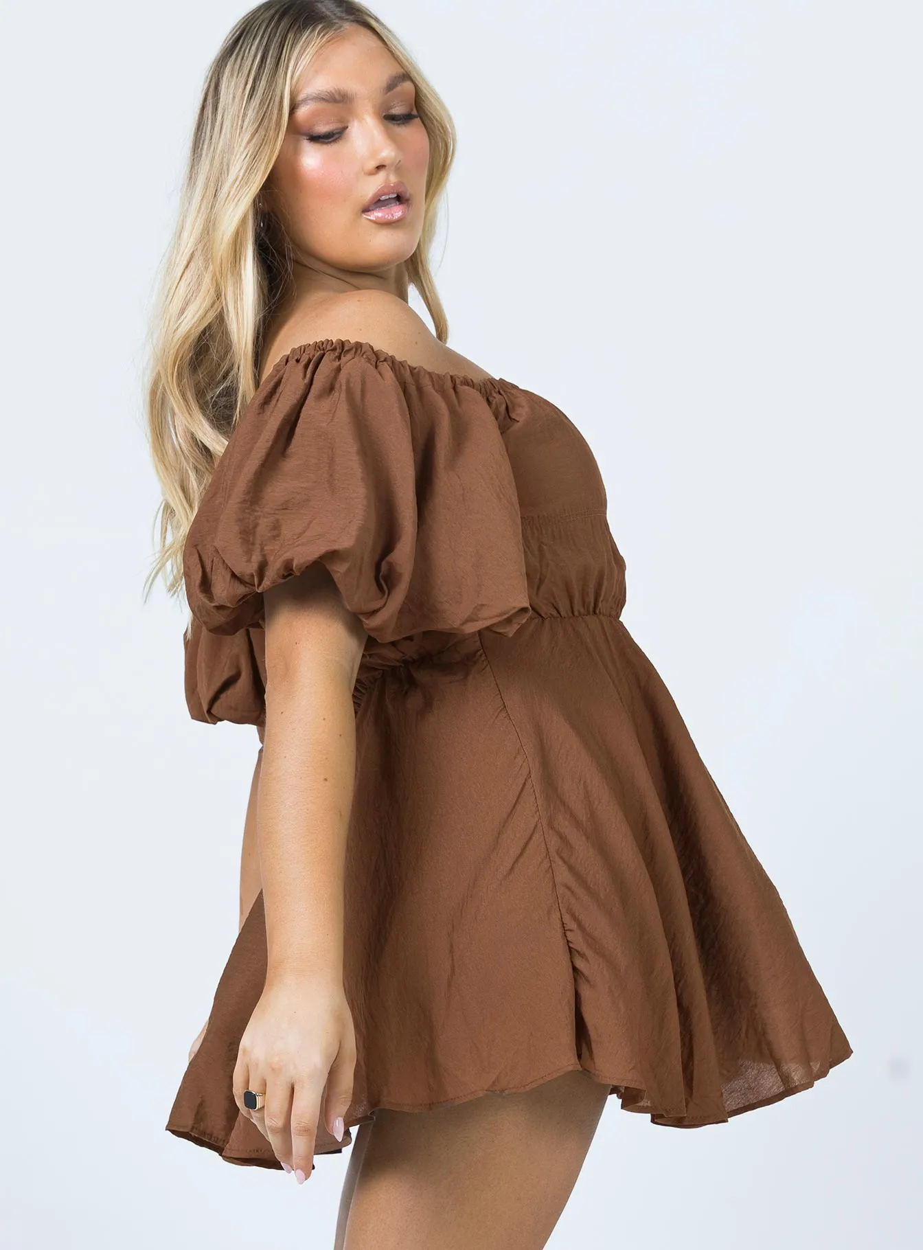 Halton Mini Dress Brown Business casual Soft Shape
