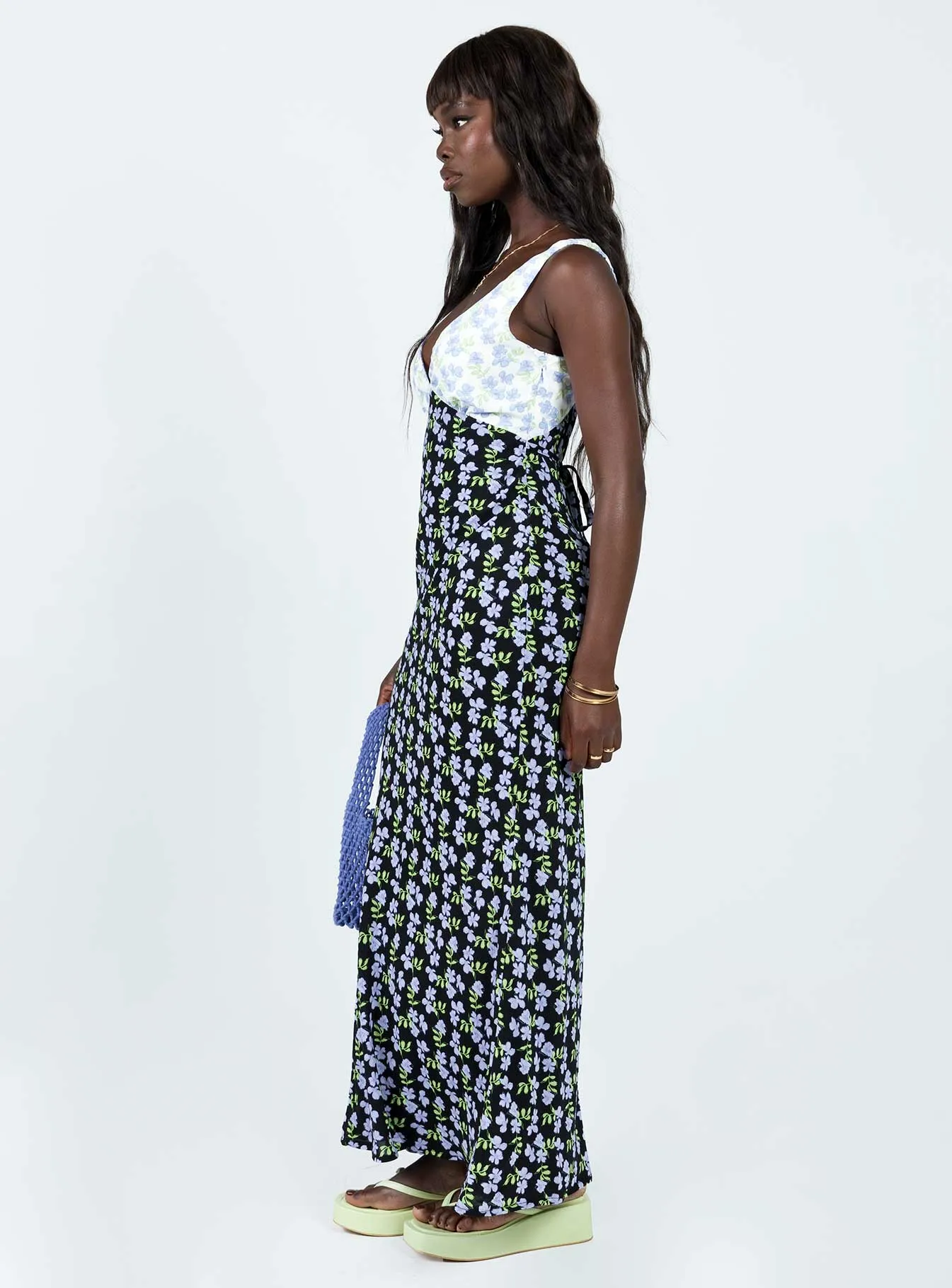 Nellie Maxi Dress Blue / Multi Winter Classic Casual Tones