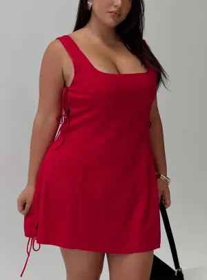 Fresh Motion Brunch Outfit Play It Again Mini Dress Red Curve