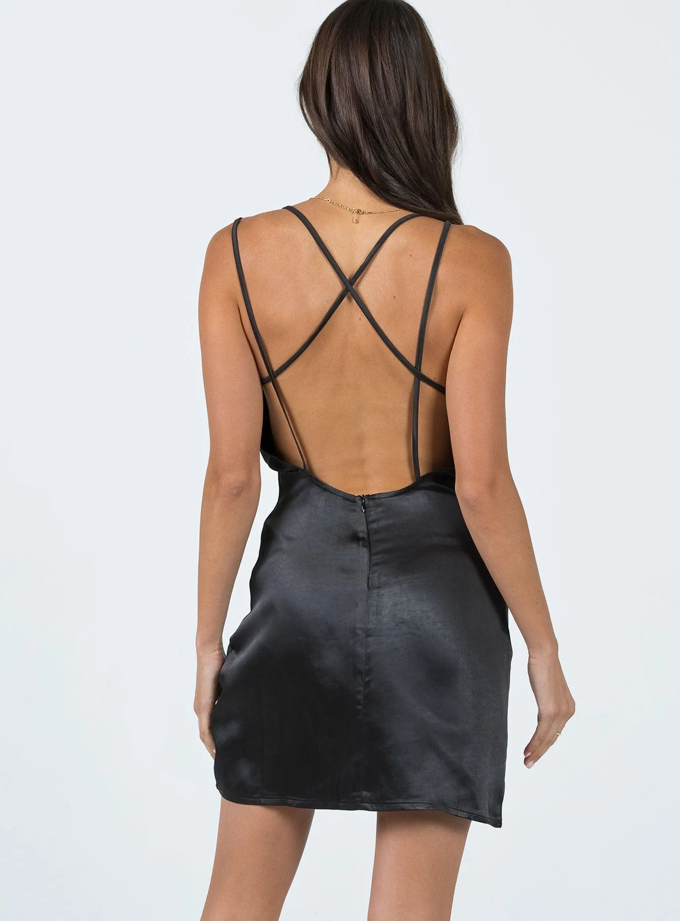 Stylish Feel Dreamy Layers Colton Mini Dress Black