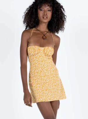 Acer Mini Dress Yellow Floral Weekend Feel