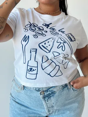 QuickDry Continental Breakfast Tee White Curve