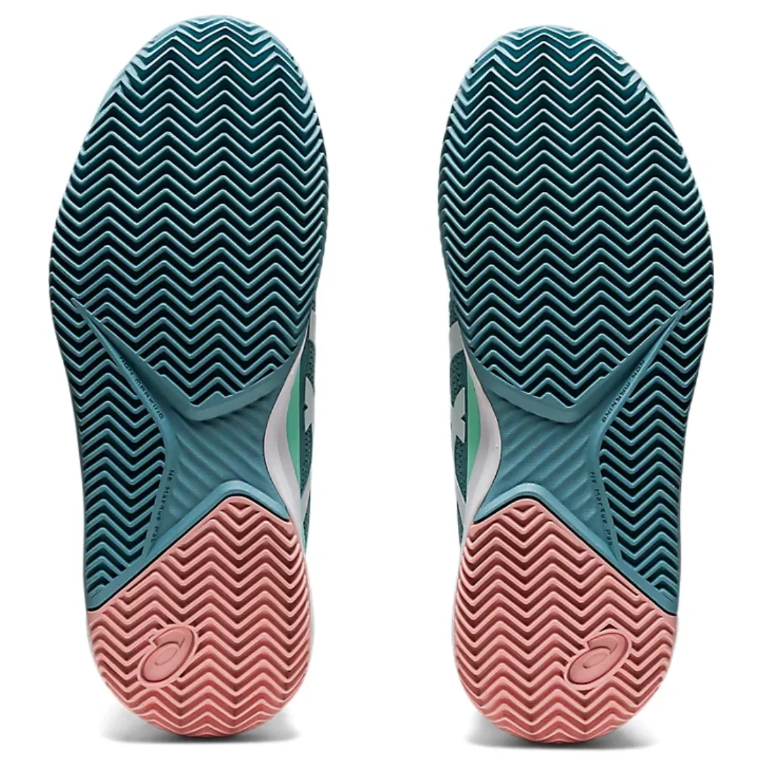 Sports Trainers Asics Womens Gel Resolution 8 Smoke Blue/White Clay Tennis Shoes