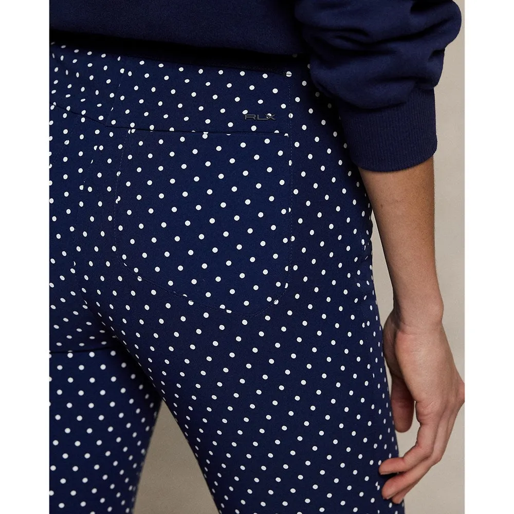 RLX Ralph Lauren Women's Eagle Stretch Twill Golf Pants - Navy Polka Dot anti slip grip