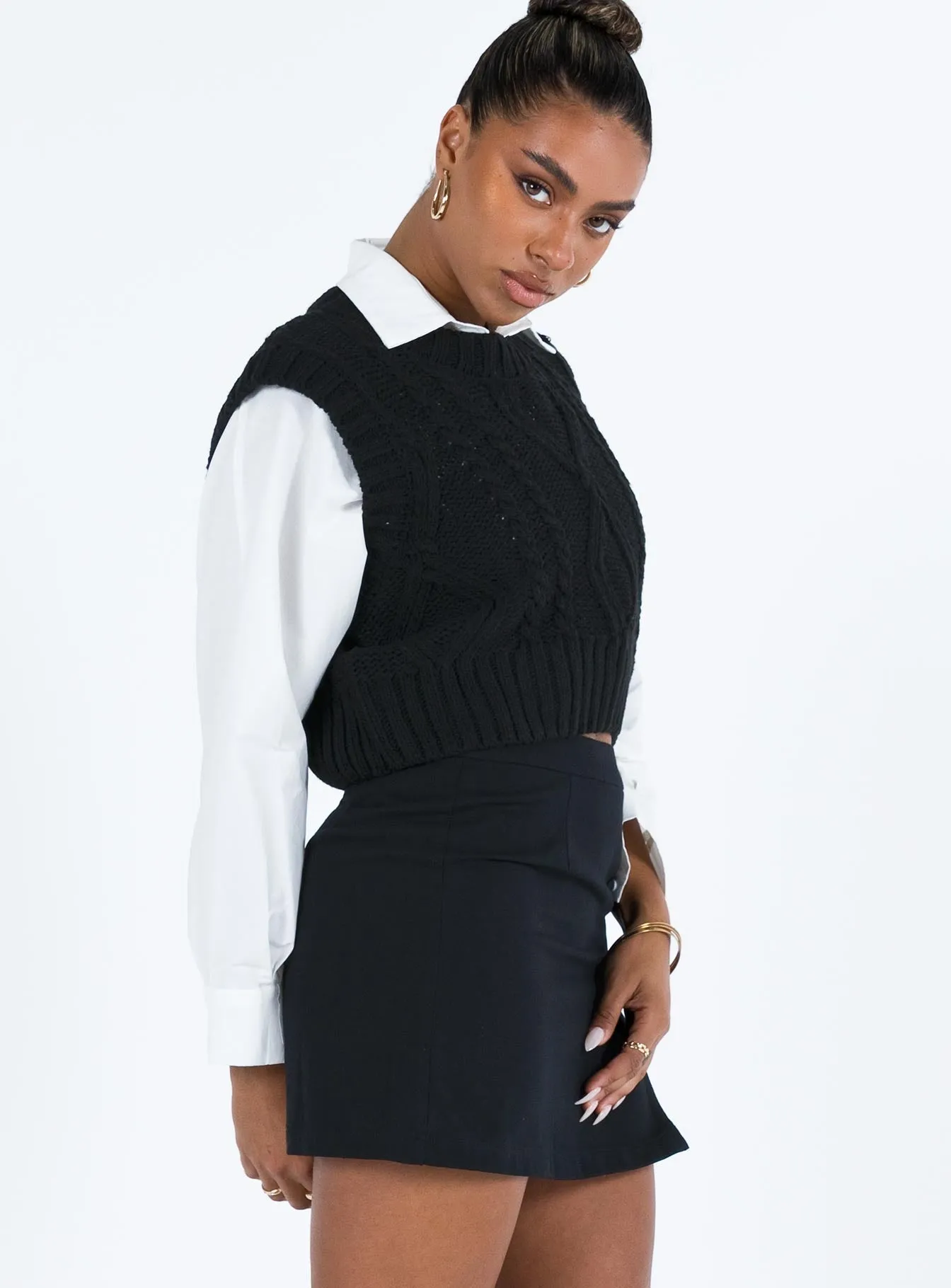 Bestseller Item Minimal Touch Lolita Mini Skirt Black