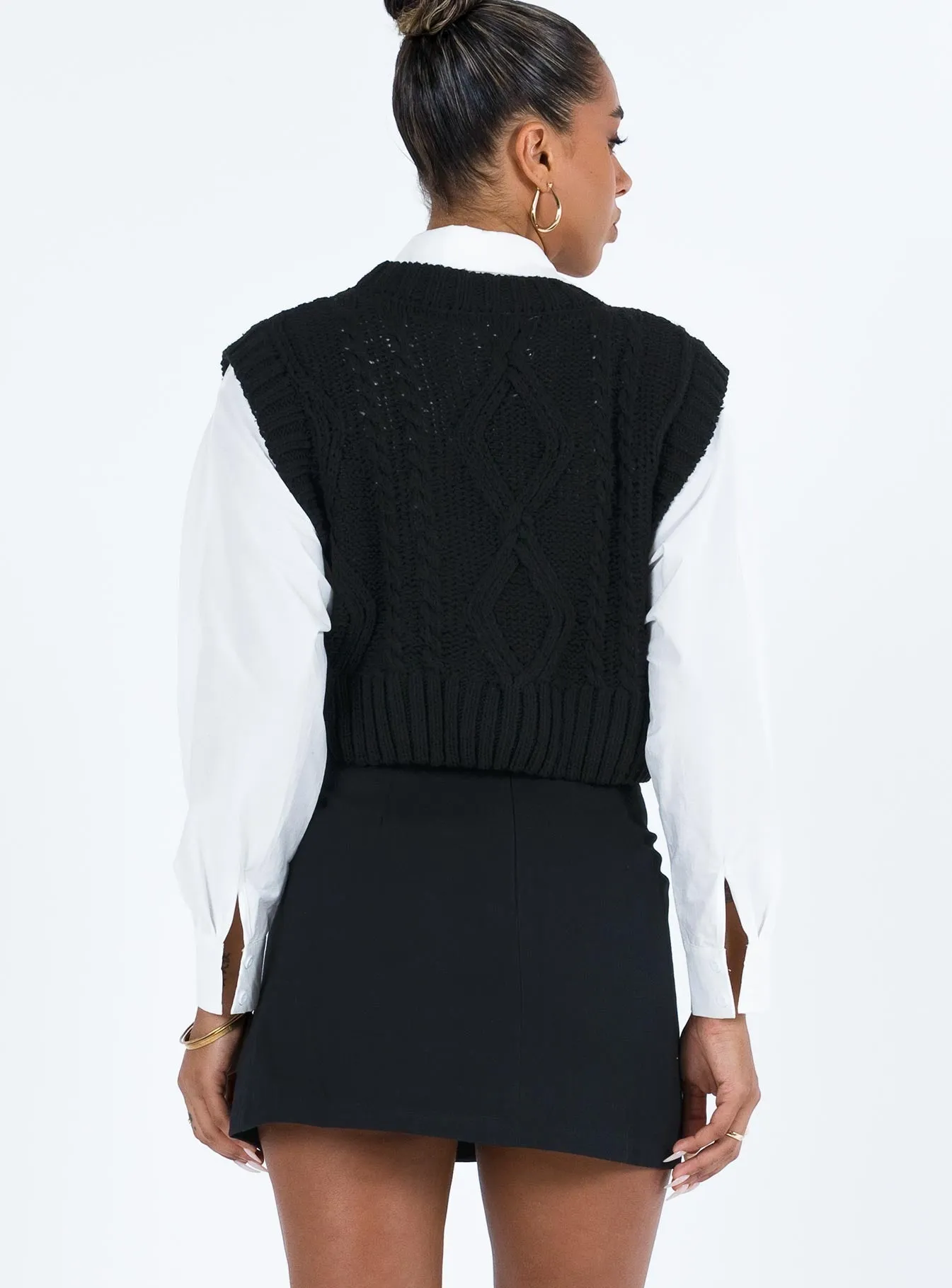 Adjustable Hem Modern Tones Lolita Mini Skirt Black