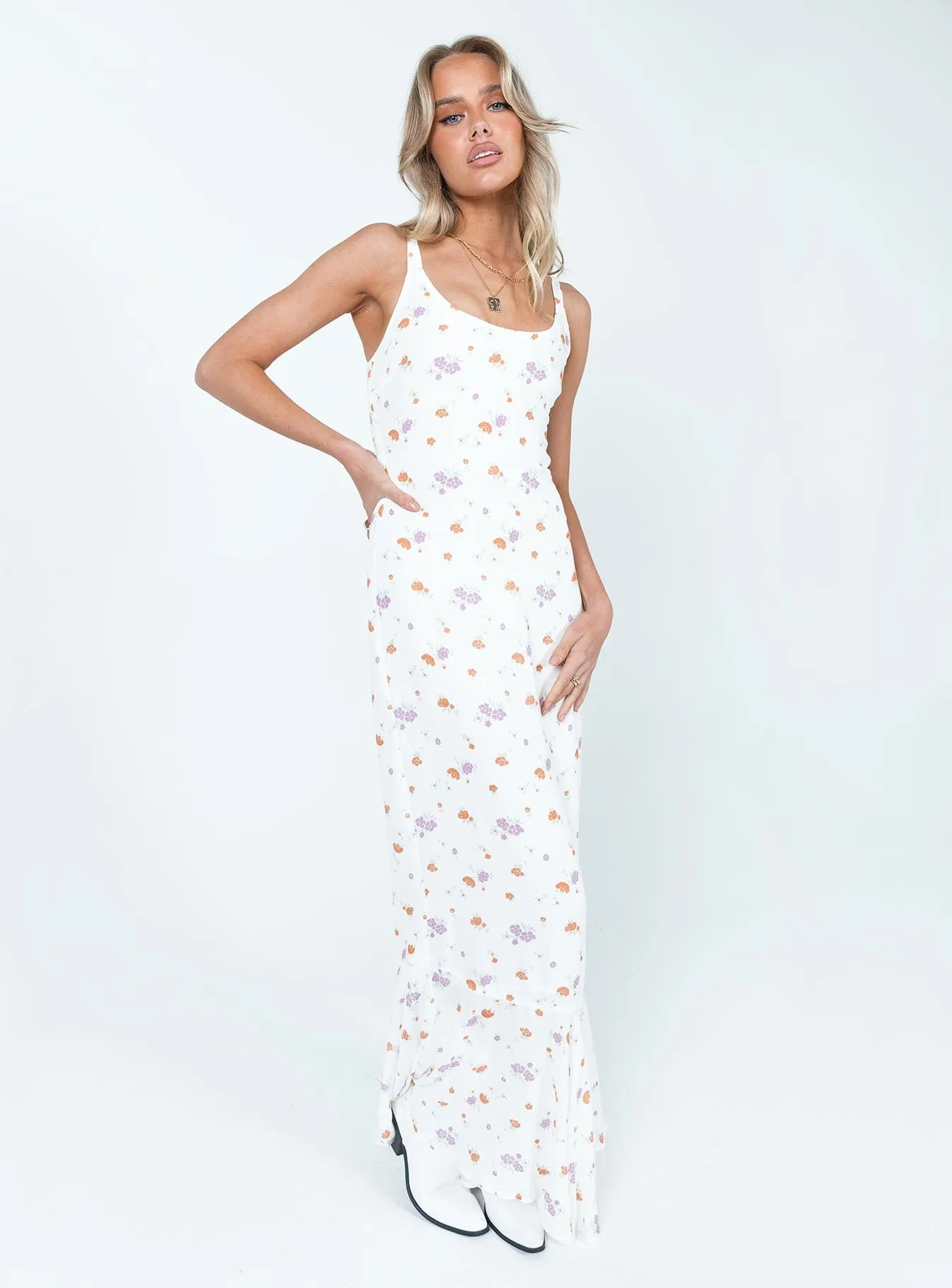 Curtis Maxi Dress Multi Relaxed Fit Look Slit Detail