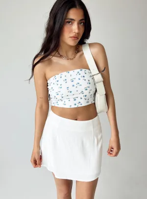 Selby Mini Skirt White Petite Modern Design