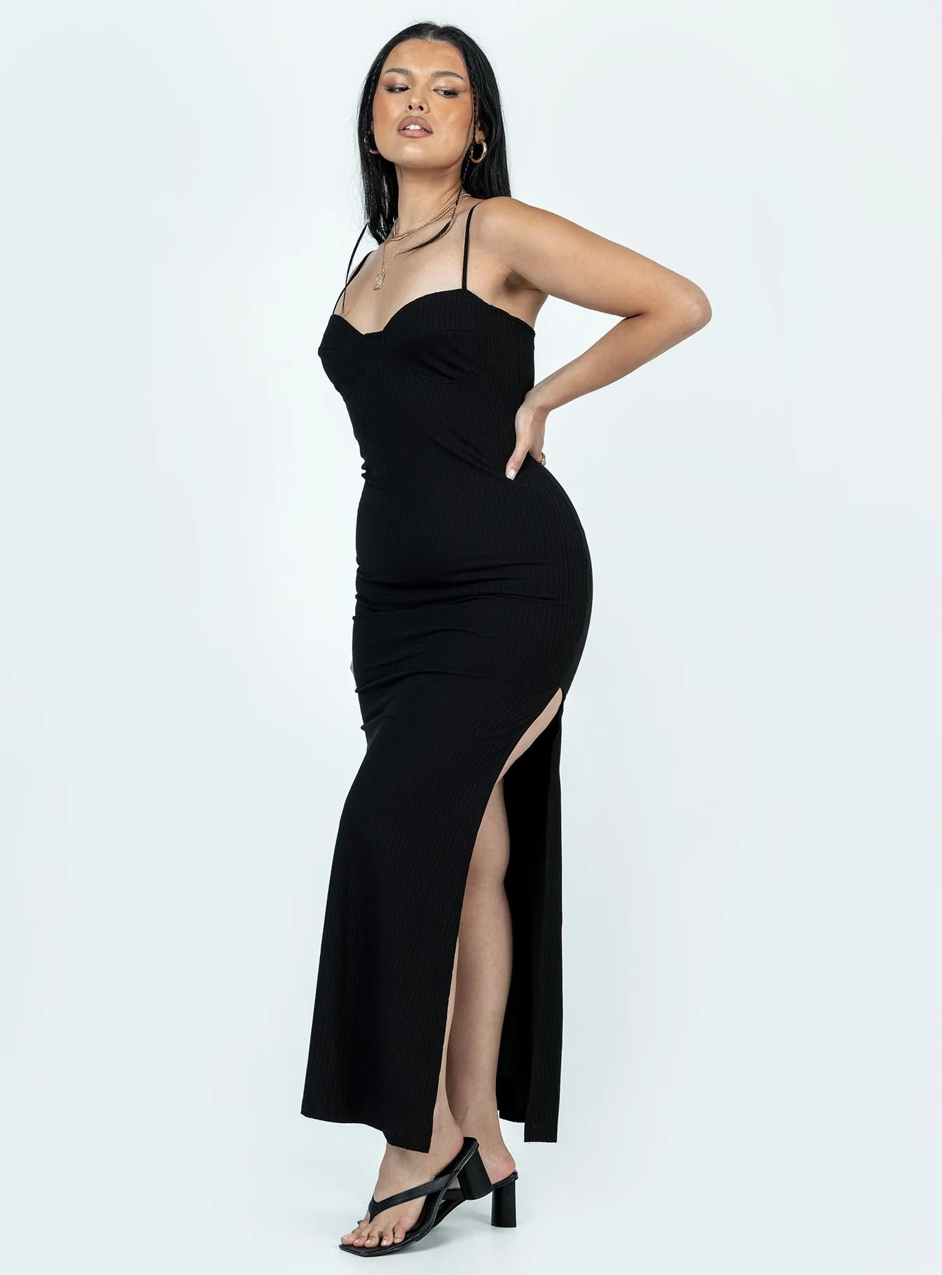 Belladonna Maxi Dress Black Comfortable Waistband
