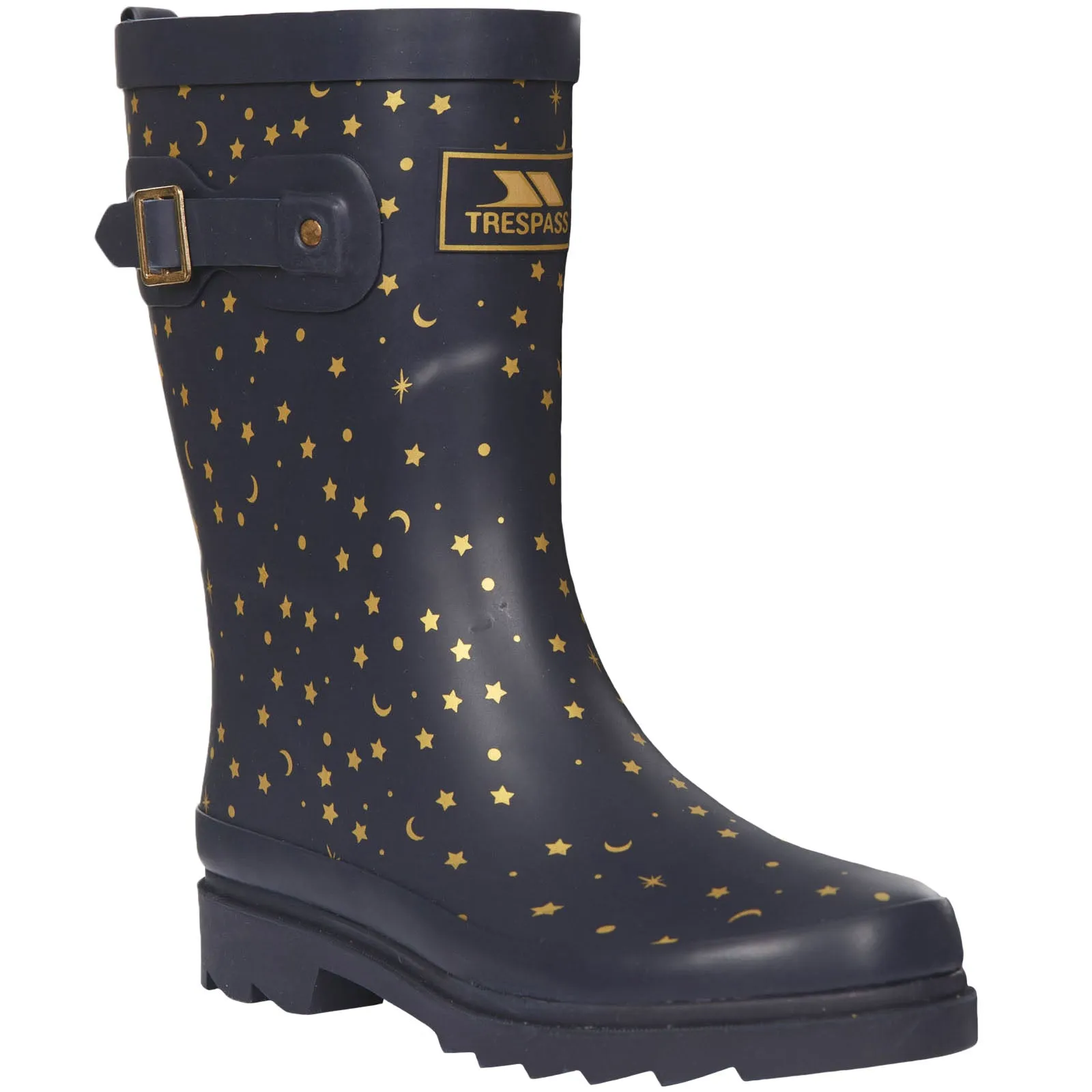 Trespass Womens Celeste Printed Wellington Boots - Midnight Comfort Straps microfiber