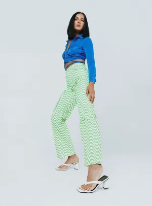 The Ragged Priest Prism Jeans Green Fairy Touch Casual Trousers