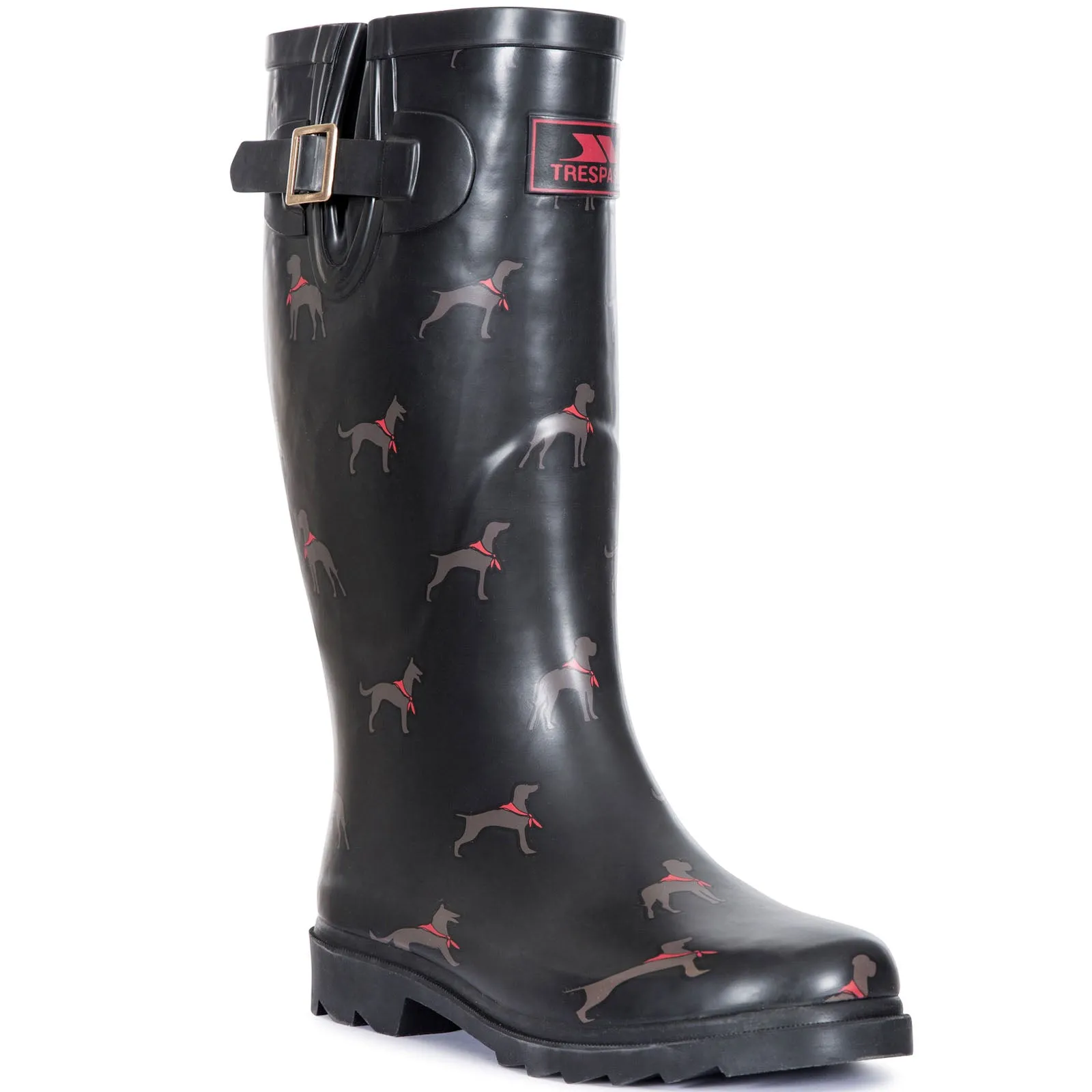 Trespass Womens Samira High Rise Printed Wellies Protective Finish Urban Commute Ski Resort Visitor