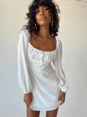 Elvira Mini Dress White Form Fit