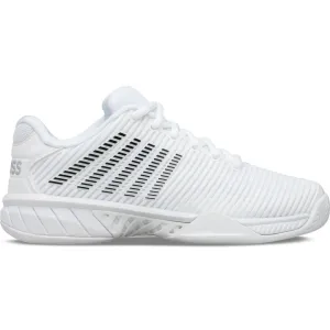 K Swiss Hypercourt Express 2 White/Black Women Tennis Shoes Anatomically Shaped Footbed Multi Directional Grip