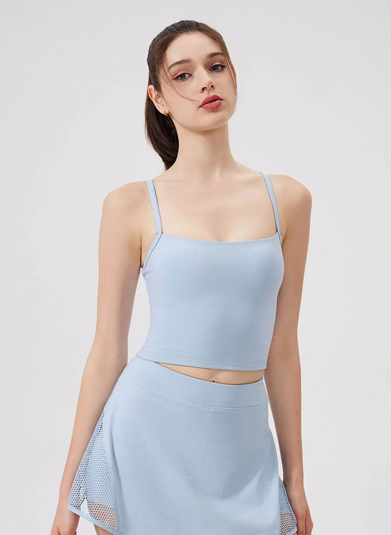 Bowknot Strappy Sports Tank Tops Heat Safe Calm Core