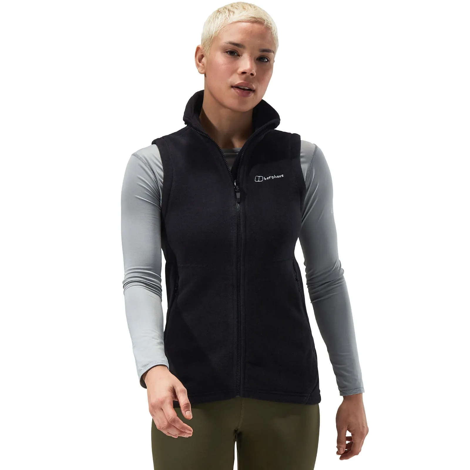 Berghaus Womens Prism Polartec InterActive Fleece Vest - Black Dry Trails Gym Commute