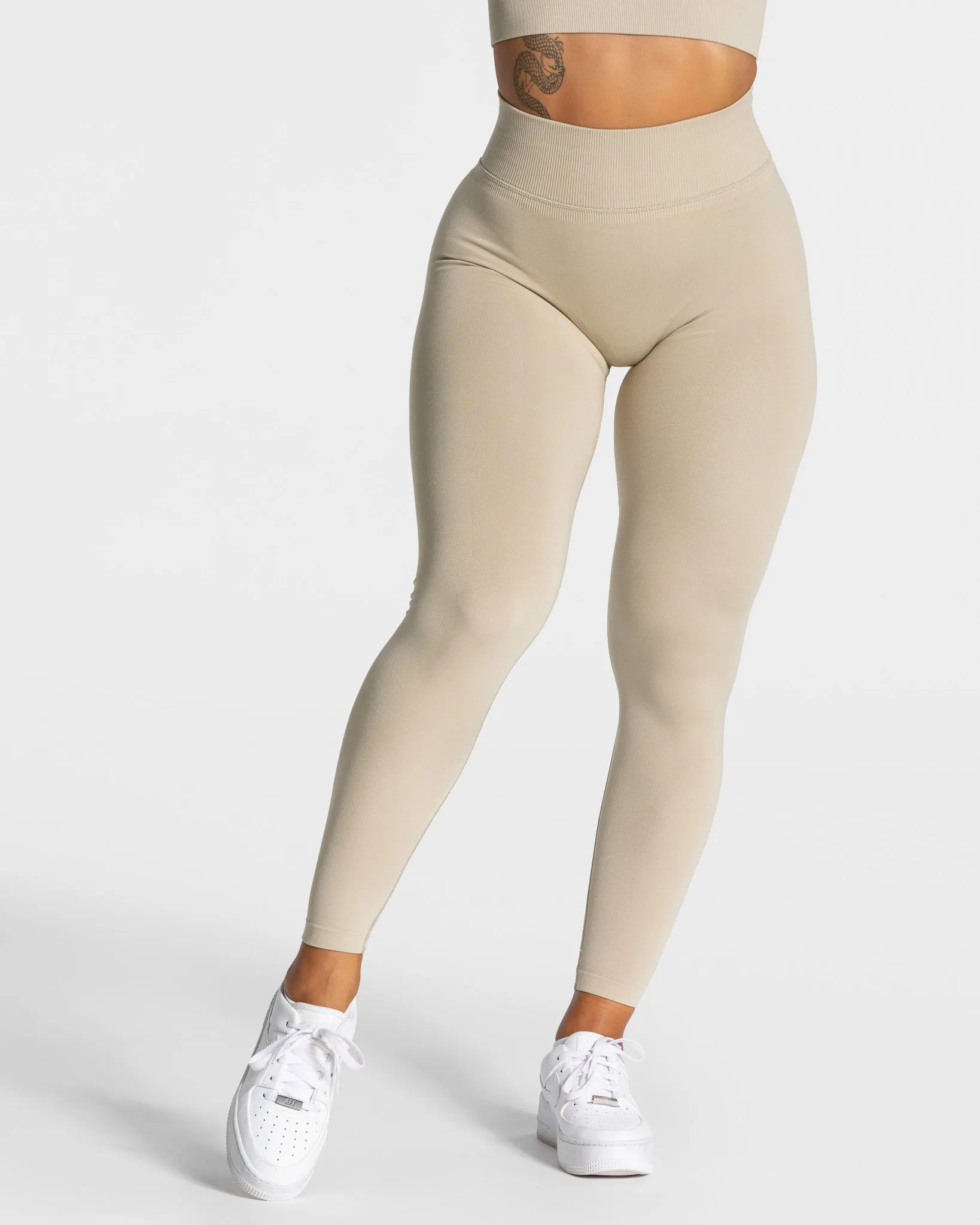 Home Lounge Fitness Lover Urban Commuter Beach Walk Statement Scrunch Leggings "Sand"