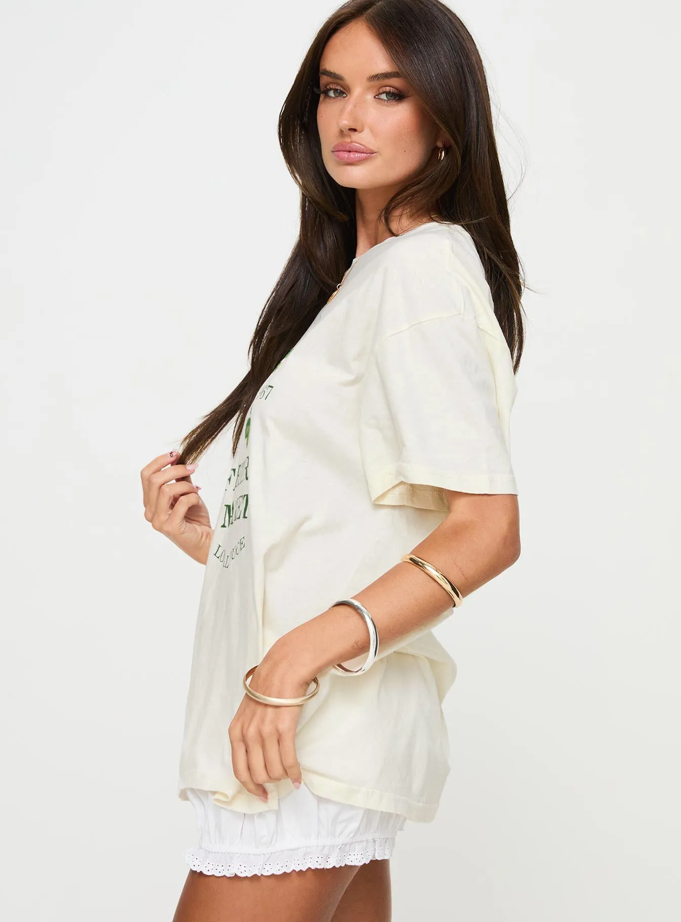 Local Produce Oversized Tee White Cozy Look Wear