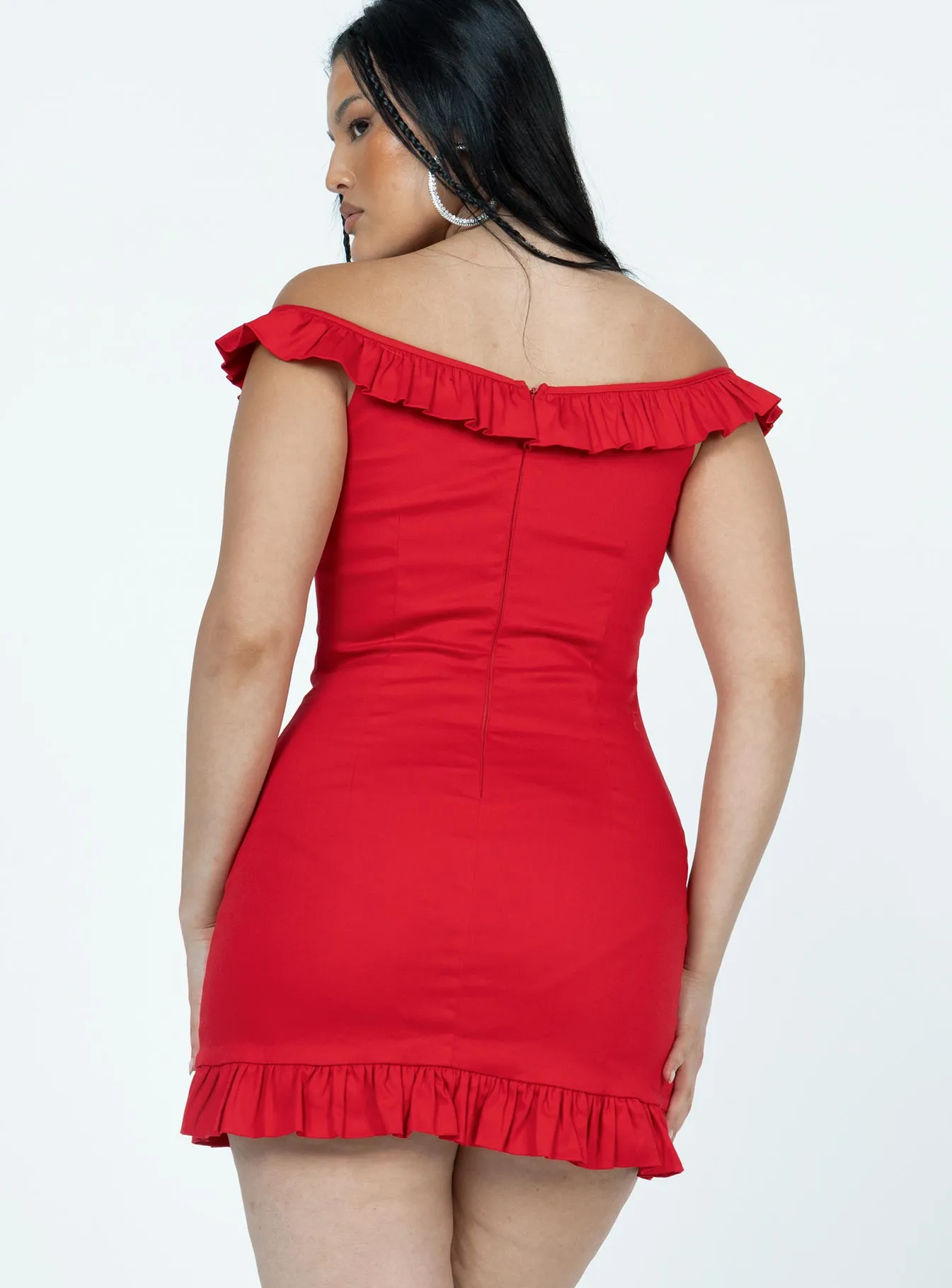 Casual event dress Loose Fit Leela Mini Dress Red