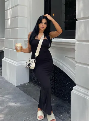 Everyday-Comfort Capsule-Wardrobe Charm Strapless Maxi Dress Black