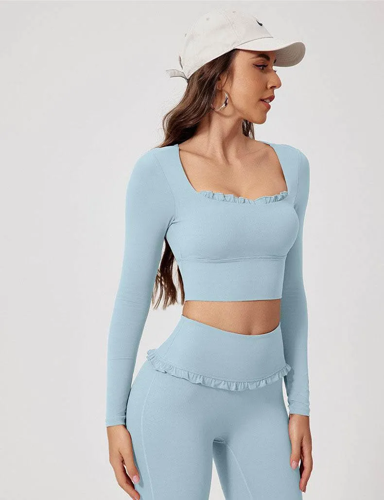 Team Vibe Long Sleeve Crop Sports T-Shirt