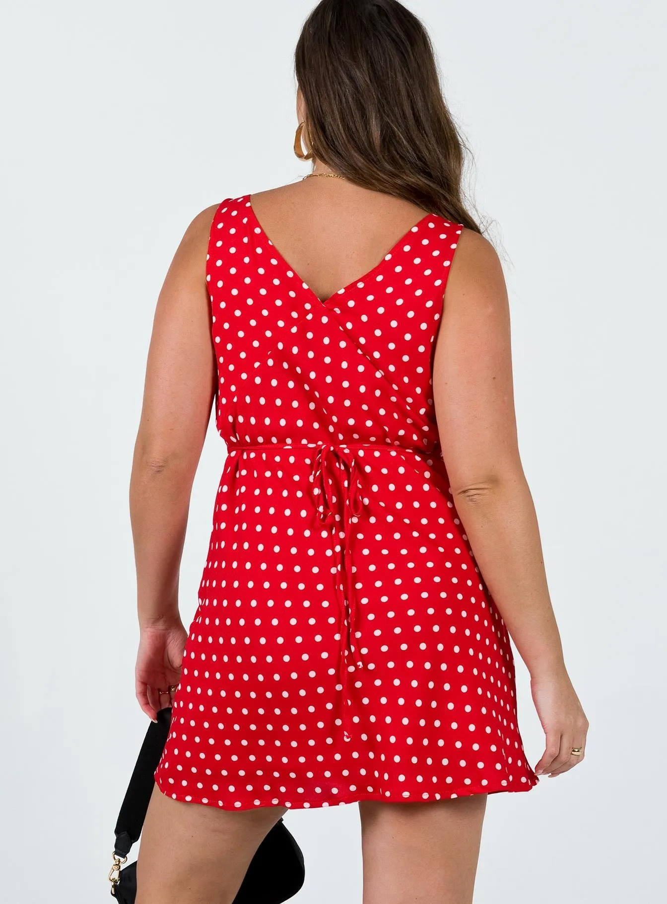 Nellie Mini Dress Red Polka Dot Sophisticated Tailoring