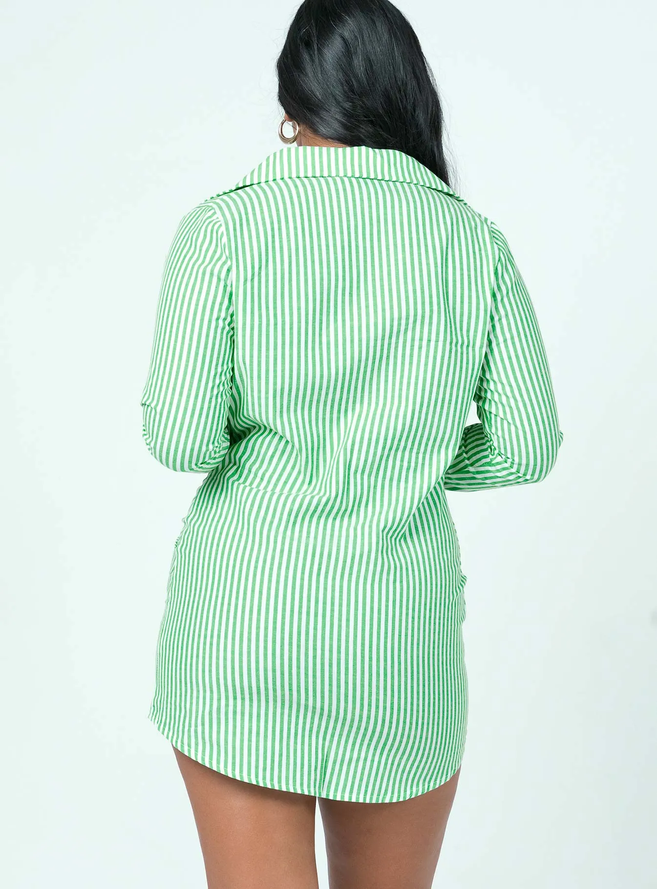 Light Soft Kali Shirt Mini Dress Green