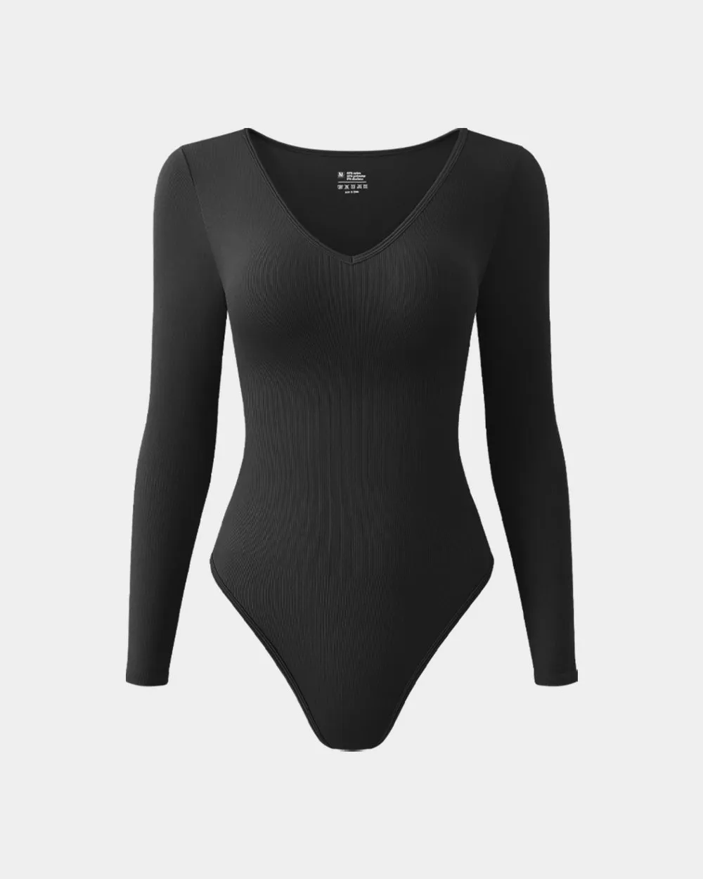 model style bodysuit Sexy Ribbed T Shirt V Neck Long Sleeve Bodysuits
