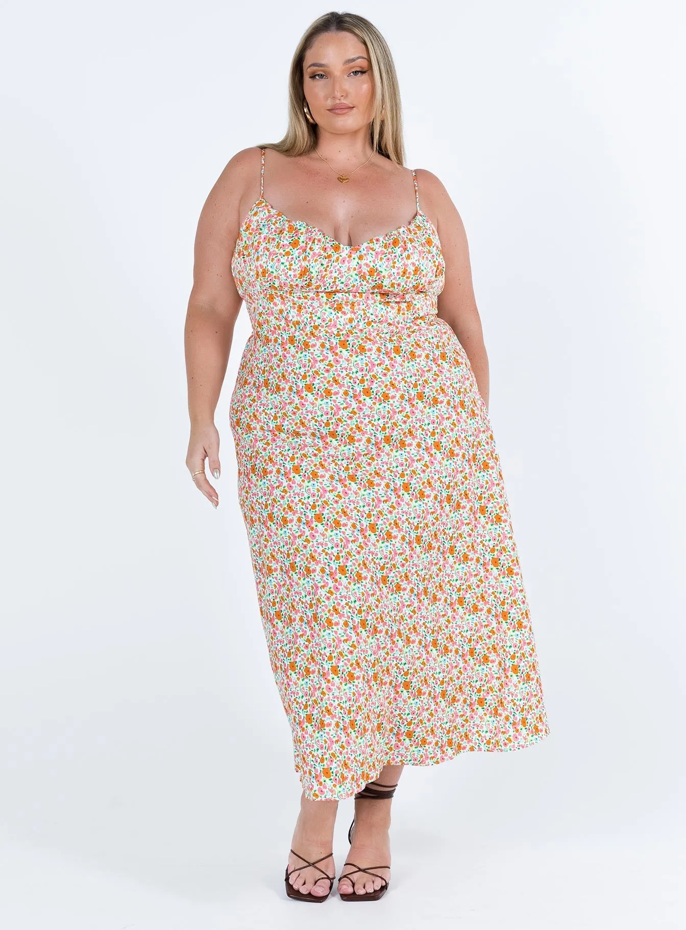 Body Flow Amara Floral Midi Dress Multi Curve