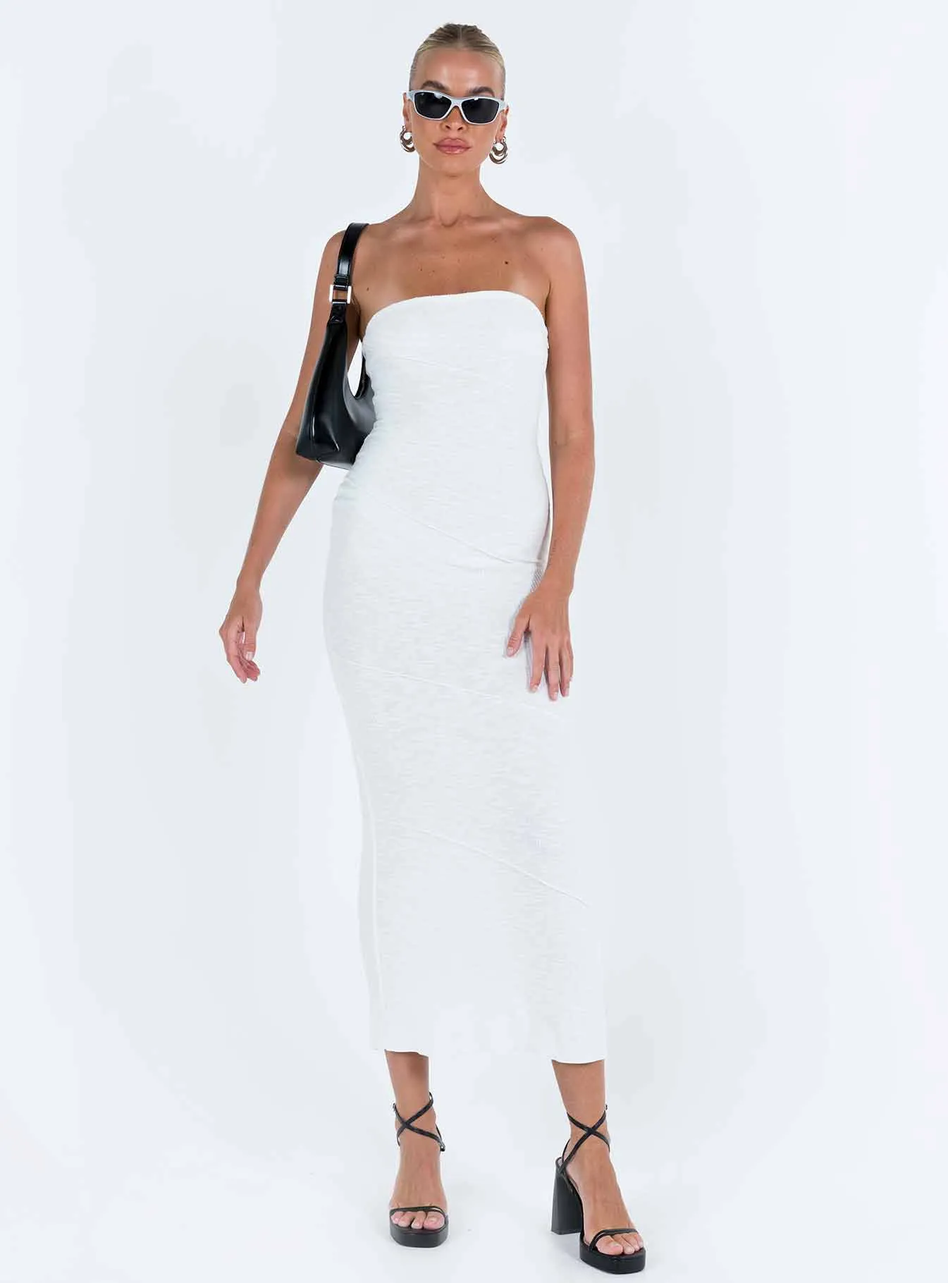 Flattering Design Oscar Midi Dress White Tall