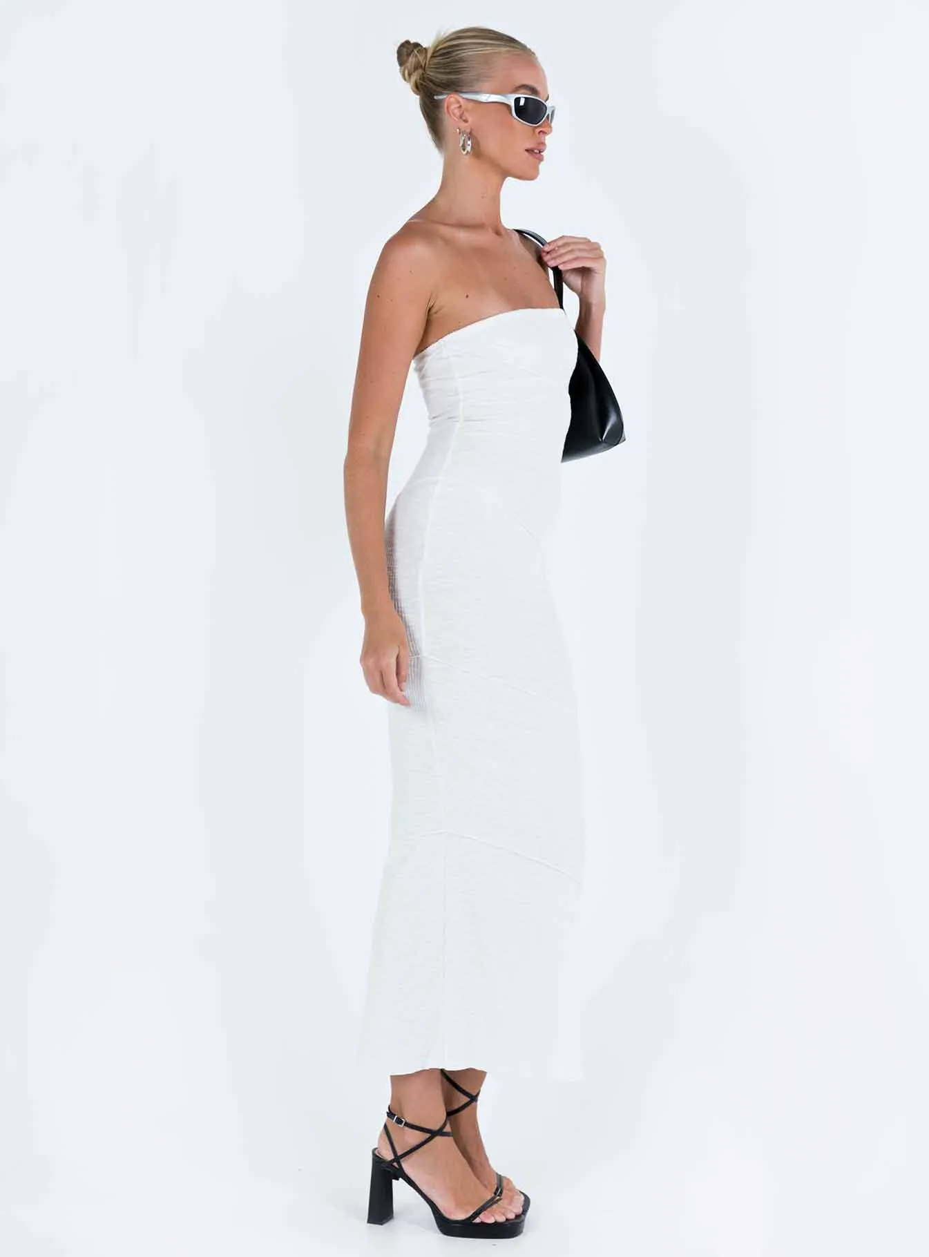 Oscar Midi Dress White Tall Sharp Finish Daily Flex