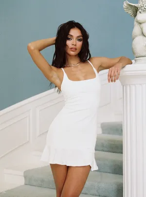 Kiribati Mini Dress White Evening Chic